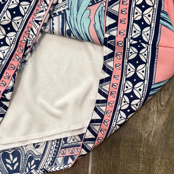 Black Bead Pink and Blue Patterned Dress - Picture 7 of 8